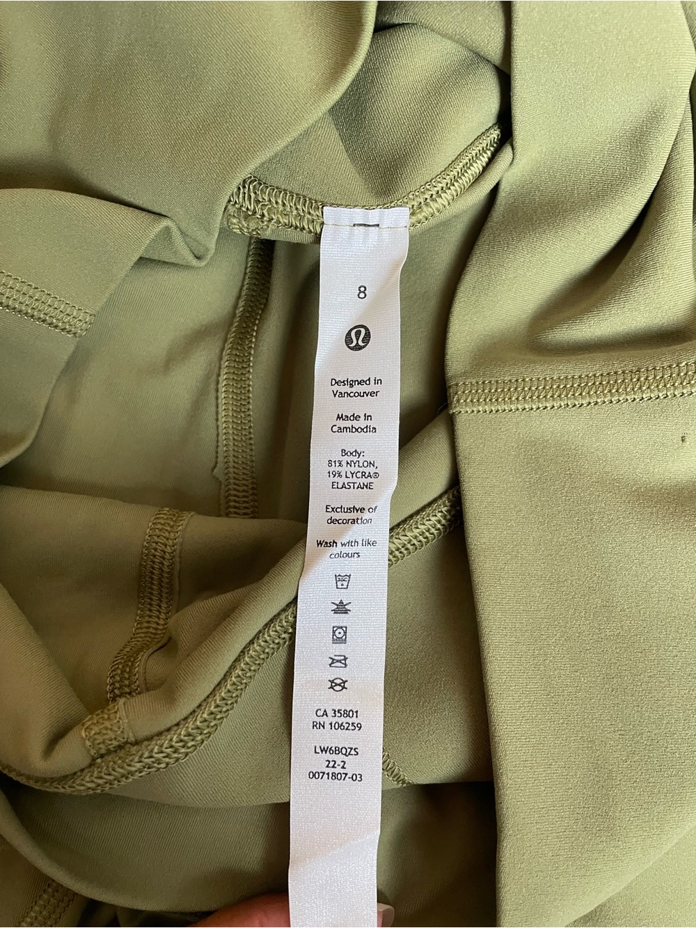 lululemon athletica Align HR Crop 23" in Olive Green - Picture 6 of 7